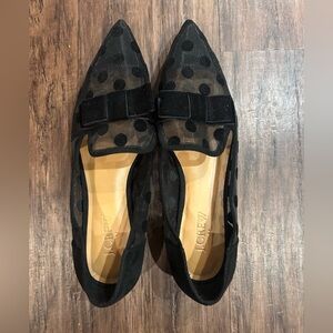 J. Crew Sheer Black Polka Dot Flats Sz: 7 1/2